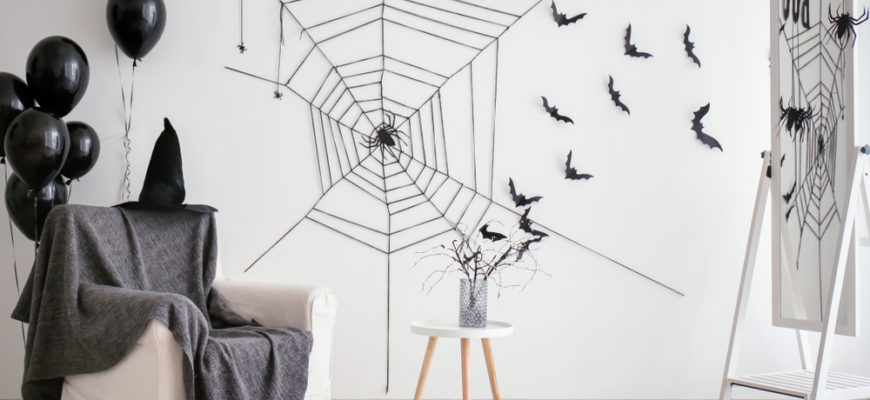 Interior,Of,Room,Decorated,For,Halloween,Party